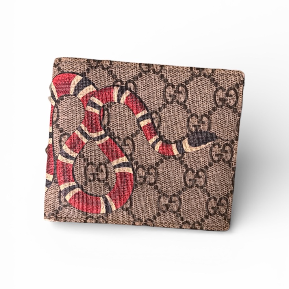 Gucci GG Kingsnake Monogram Bifold Wallet
